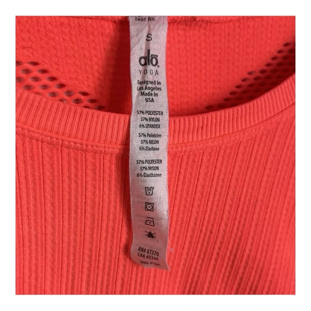 ALO Yoga Pink Long Sleeve Tee - Picture 6 of 7